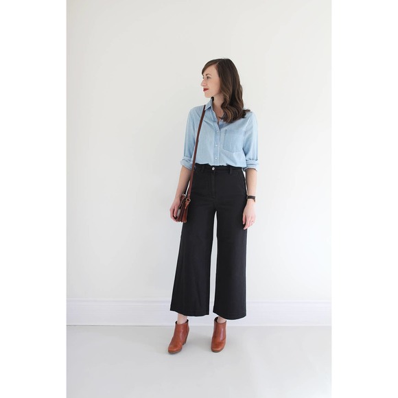 Everlane Denim - Everlane Black Wide Leg Denim Jeans